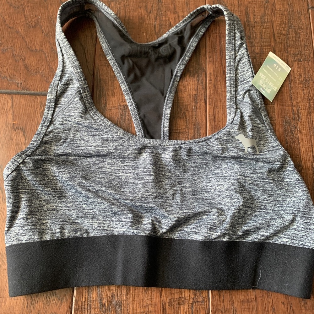 Pink sports bra